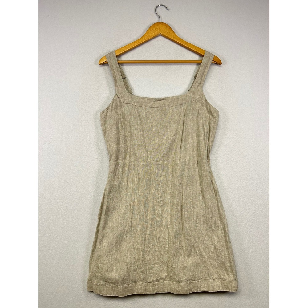 Abercrombie & Fitch Beige Linen Mini Dress